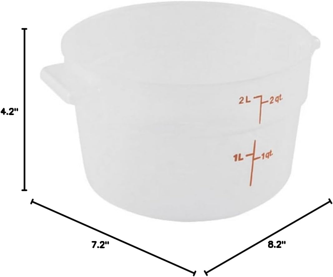 Cambro (RFS2PP190 2 Qt. Round Polypropylene Food Storage Container - Camwear