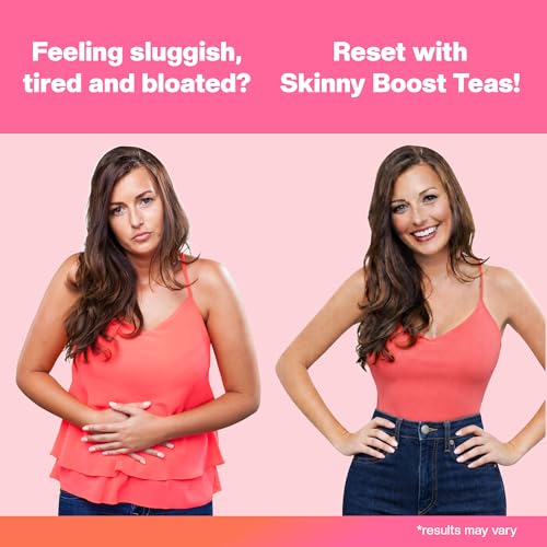 SkinnyBoost 28 Day Detox Daytime Tea - CITRUS MINT (28 Tea Bags) Supports Metabolism Boost, Detox, All Natural, Non GMO, Vegan, Keto Friendly | Natural Energy Boost, Supports Metabolism, Detox, All Natural, Non GMO, Vegan, Keto Friendly, Antioxidants