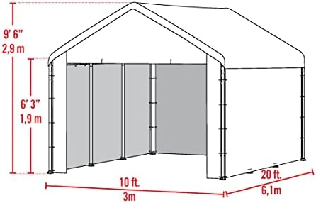 ShelterLogic MaxAP Canopy Enclosure Kit, 10 x 20 ft. (Frame and Canopy Sold Separately)
