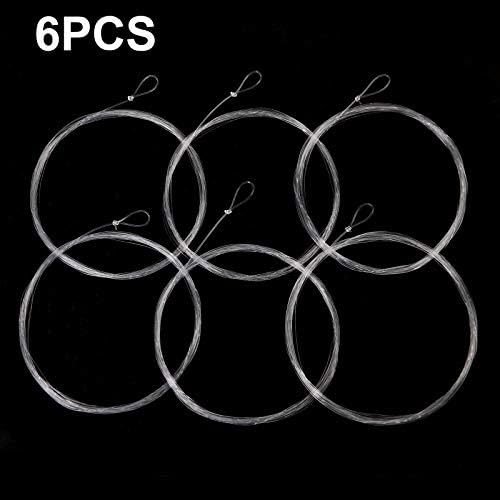 M MAXIMUMCATCH Maxcatch Fly Fishing Tapered Leader Line 6 Pack -Pre-Tied Loop- Tensile Strength- Abrasion Resistance- Low Memory 7.5ft/9ft/12ft/15ft, 0X-7X