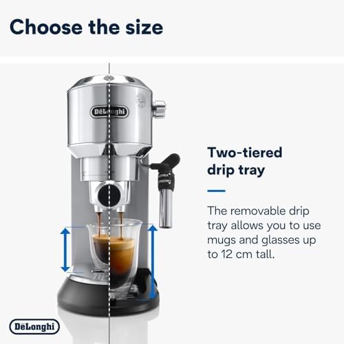 De'Longhi EC685M Dedica Deluxe Automatic Espresso Machine,35 oz, 1, Metallic