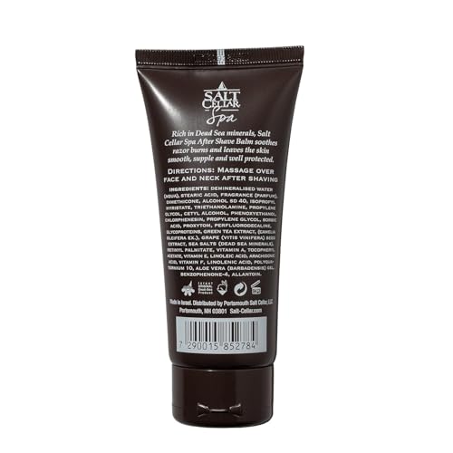 Salt Cellar Dead Sea Aftershave Balm – All-Natural Men’s After Shave with Botanical Extracts. Soothes Razor Burn, Hydrates Skin, and Absorbs Fast. Paraben-free. (Pack of 1, Dead Sea Minerals)