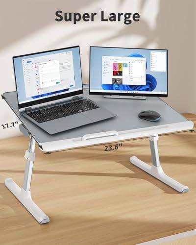 Laptop Lap Desk for Bed, SAIJI X-Large Adjustable Laptop Table