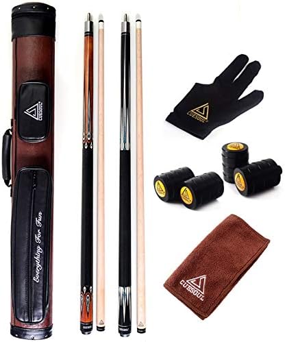 CUESOUL 19oz Pool Cue Sticks with Hard Pool Cue Case