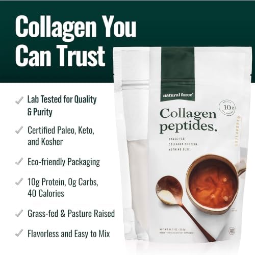 Natural Force Clean, Grass Fed Collagen Peptides + Chocolate Organic Whey Protein Bundle – Organic