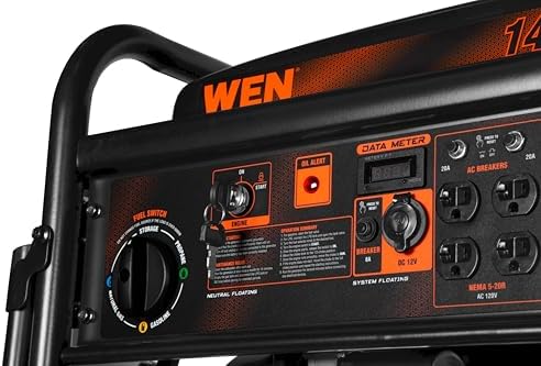 WEN 11,000-Watt 120V/240V Dual Fuel Portable Generator with Wheel Kit and Electric Start (DF1100T)