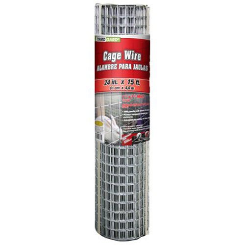 YARDGARD 1 in. Mesh Welded Wire Fence Roll, 36 in. x 100 ft., 16 Gauge Galvanized Steel Wire Fence for Rabbit Fence, Cage Wire, Chicken Wire Alternative, Garden Fence and Small Animal Enclosures