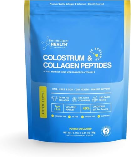 Collagen Peptides Powder, Hydrolyzed Collagen, Type I & III, 45 Servings | Grass Fed, Unflavored, Gluten Free, Keto/Paleo, Skin Support, Hair, Nail, Joints, 10g Servings, 15.9 Oz