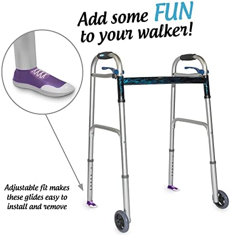 Sneaker Walker Glides for 1" Walker Tubes - Pink - 1 Pair