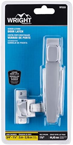 Wright Products - Free Hanging Push Button Door Latch for Screen and Storm Doors, Aluminum Grey | For Screen and Storm Doors
