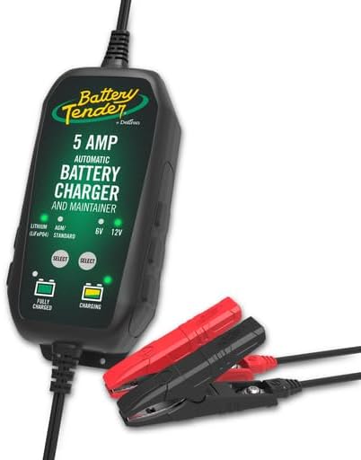 Battery Tender 5 AMP 12V Battery Charger and Maintainer - Automotive Smart Automatic Battery Charger for Cars SUVs and Trucks -Lead Acid, AGM, Gel