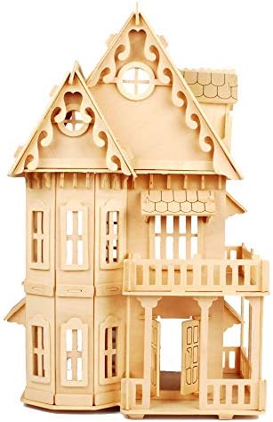 NWFashion Wooden Dream Dollhouse DIY Kits 3D Puzzle for Christmas Party Halloween House (Dream House)