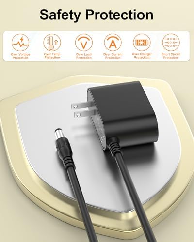 WUKUR 9V 2A Power Cord Compatible with Bowflex Max Trainer M5 M3 M7 M8 HVT Exercise Treadmill