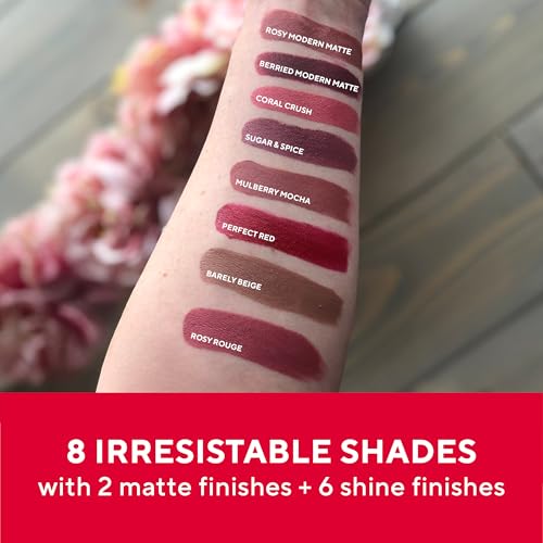 Mirabella - Sealed with a Kiss Smudge Proof Lipstick, Long-Lasting No-Bleed Lip Makeup, Hydrating Lip Color with Vegan Lanolin & Vitamin E, Perfect Red