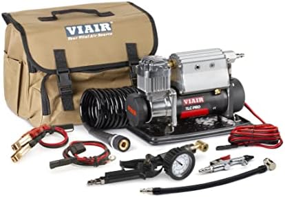 VIAIR TLC BOOST Air Compressor Source Kit – 120 PSI Stationary Tire Inflator with 1.5 Gallon Tank, Presta Valve Chuck, Inflation Tips & 30ft Coil Hose – For Air Tools, DIY Projects & Mobile Shops