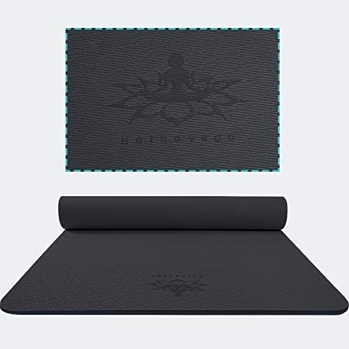 Hatha Yoga Extra Thick TPE Yoga Mat - 72"x 32" Thickness 1/2 Inch -Eco Friendly- With High Density Anti-Tear Exercise Mats For Home Gym Travel &