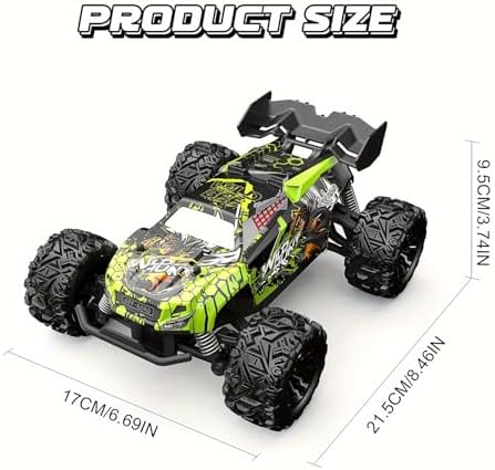 1/18 Scale High Speed RC Cars, 30KM/H 4WD Off-Road Remote Control Trucks for Adults and Kids Boys, All Terrain Truck Toys Gifts