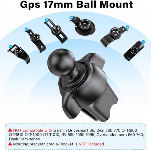 APPS2Car Garmin GPS Car Mount, 17mm Ball Air Vent Mount | Compatible with Garmin Nuvi, Drive, DriveSmart