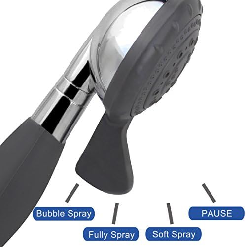 YOO.MEE ADA Handheld Shower, fits Elderly, People Disabled in Action | Big-button turning, silicone grip, pause setting, for parkinson, arthritis
