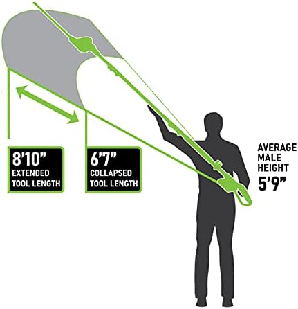 Earthwise LPHT12022 20" Cordless Pole Trimmer, 2Ah Battery & Charger