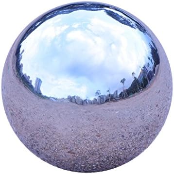 Stainless Steel Gazing Ball for Homes and Gardens Ornament, Hollow Ball Mirror Polished Shiny Sphere, Pack of 5 (2 Inch)