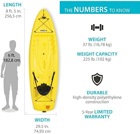 Lifetime Sit On Top Kayak, Volt 85, Yellow