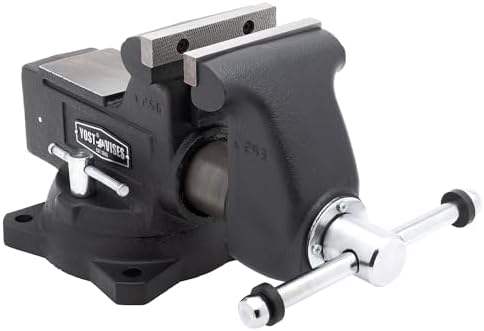 Yost Vises LV-4 Homeowner's Vise | 4.5 Inch Jaw Width with a 3 Inch Jaw Opening Home Vise | Secure Grip with Swivel Base | Blue