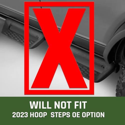 IAG I-Line Side Steps Without Factory Rock Rails for Ford Bronco 2 Door 2021-2024+ (Not Sport)