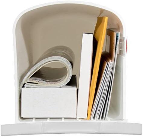 Gibraltar Mailboxes Parsons Medium Capacity Rust-Proof Plastic White, Post-Mount Mailbox, PL10W0201