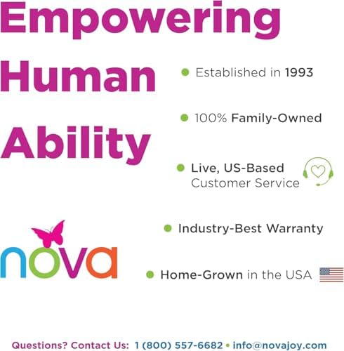 NOVA Cruiser 2 Lightweight Rollator Walker for Beginning Gait Training, 11 lb Foldable Rolling Walker with Seat, Stable Support for Early Mobility
