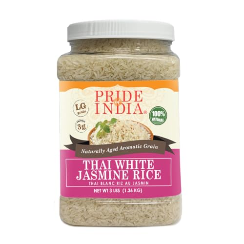 Pride Of India - Extra Long Indian Basmati Rice - Naturally Aged Aromatic Grain, 1.5 Pound Jar