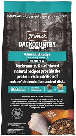 Merrick Backcountry Dry Dog Food Great Plains Red Recipe 4 lb Bag