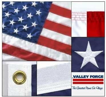Valley Forge American Flag 5ft x 8ft Sewn Nylon by Flag | Sewn Nylon Construction