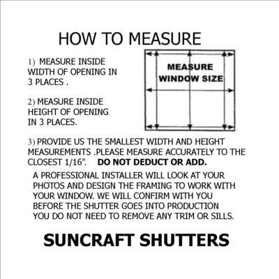 SUNCRAFT SHUTTERS-Plantation Shutters-Interior-Window COVERINGS-Custom Made in 10 Days- DIY Install -Made in North America-Never Needs Painting -25