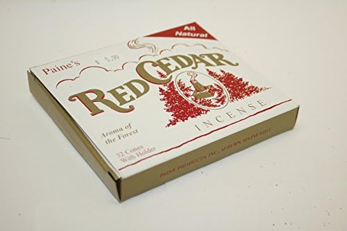 Paine's Red Cedar - 32 Cones With Holder - Real Wood Incense