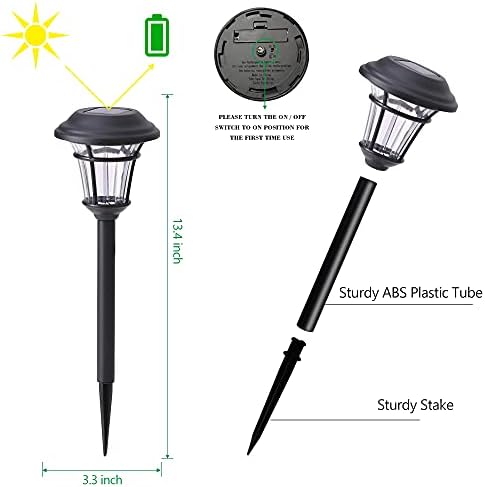 MAGGIFT 12 Pack Solar Pathway Lights Outdoor Solar Garden Lights for Patio, Yard, Driveway