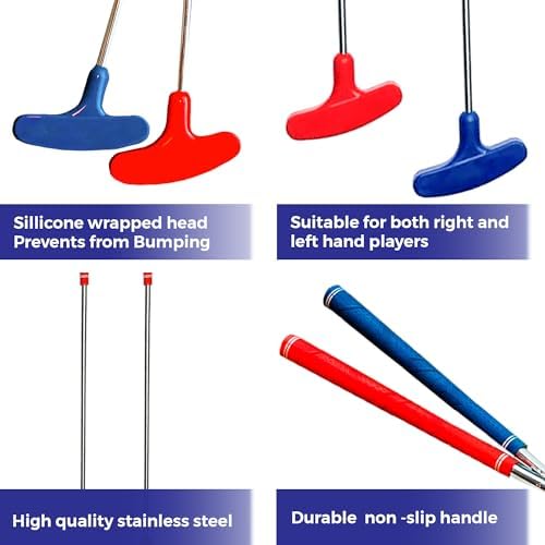 PutterBall Golf Accessories Set – Includes 2 Premium Putters & 2 Balls – Replacement Set for PutterBall Pong Game – Indoor Outdoor Putting