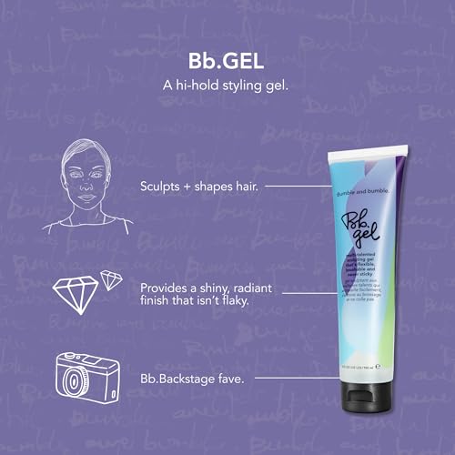 Bumble and bumble. Hair Gel Sculpting Medium | Flexible + Brushable | Adds Shine | Flake Free Finish | For All Curly, Wavy, Straight Hair Types