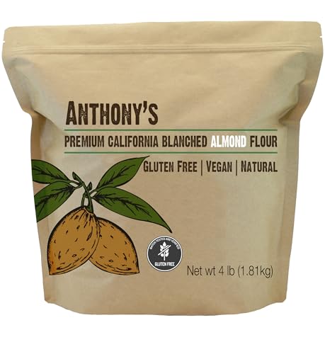 Anthony's Blanched Almond Flour, 2 lb, Finely Ground, Gluten Free, Non GMO, Vegan, Keto Friendly