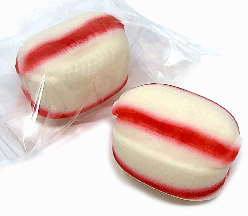 SweetGourmet Peppermint Soft Mint Puffs Clear Wrapped Bulk Candy | 1 Pound