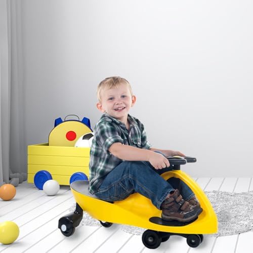 Wiggle Car Ride On Toy - No Batteries, Gears or Pedals - Twist, Swivel, Go - Outdoor Ride Ons for Kids 3 Years and Up by Lil' Rider (Hot Pink)