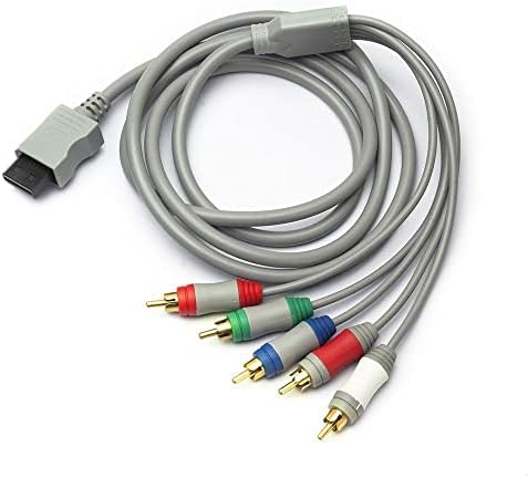 Fosmon Component HD AV Cable to HDTV EDTV for Nintendo Wii and Wii U | High Definition 480p Premium Audio Video Connection Adapter Cord Cable Wire