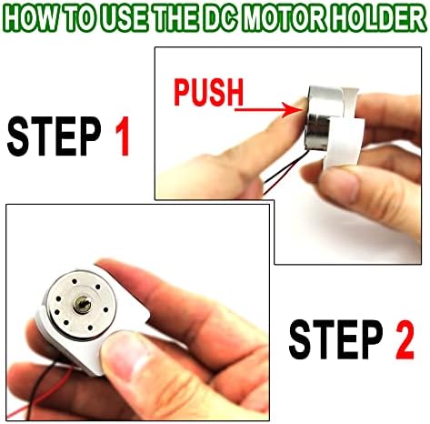 EUDAX Mini Generator Motors 3V-12V DC Motor Electric Motor for DIY Toys Wind Turbine Generator Hand Cranked Power Generator Model (Plastic Motor