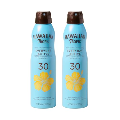 Hawaiian Tropic Island Sport Sunscreen Spray, Clear Coconut, 6 Ounce