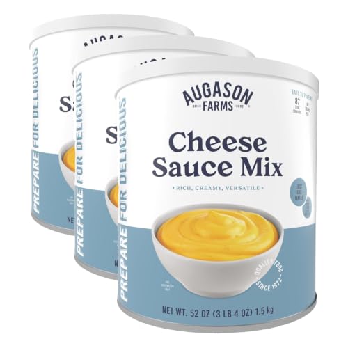 Augason Farms Cheese Sauce Mix Can | Emergency Food Supply, 87 Servings, 10 Year Shelf Life, Shelf Stable Cheddar Cheese Powder Canned Food