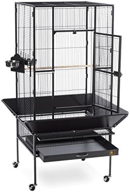 Prevue Pet Products 3352COCO Park Plaza Bird Cage, Coco Brown | Large Brown Steel Bird Cage with Rolling Stand and Perches, Ideal for Cockatiels and Medium Birds