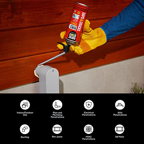 Great Stuff 99108824 Smart Dispenser Gaps & Cracks, Cream, 12 Ounce