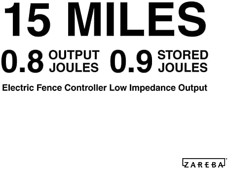 Zareba 15-Mile Battery Operated Low Impedance Electric Fence Charger | Livestock Containment for Horses, Cattle, Pigs, Heavy Weed Conditions
