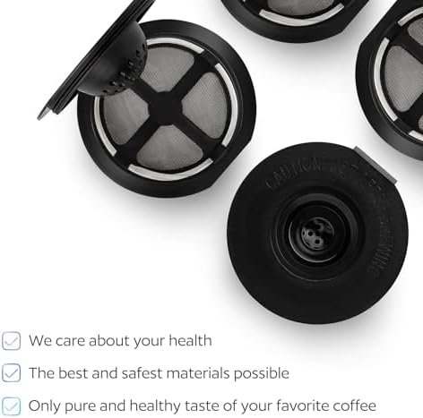 4 Reusable K Cups for Keurig Coffee Makers - BPA Free Universal Fit Purple Refillable Kcups Coffee Filters for 1.0 and 2.0 Keurig Brewers