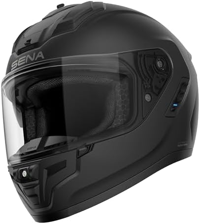 Sena Phantom and ANC Full Face Smart Motorcycle Helmet with Integrated Communications, LED Lighting, and 2nd Generation Sound by Harman Kardon